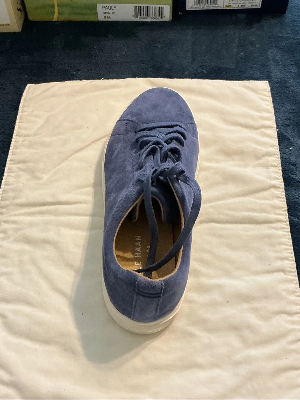 Cole Haan Navy Suede Low-Top Sneaker